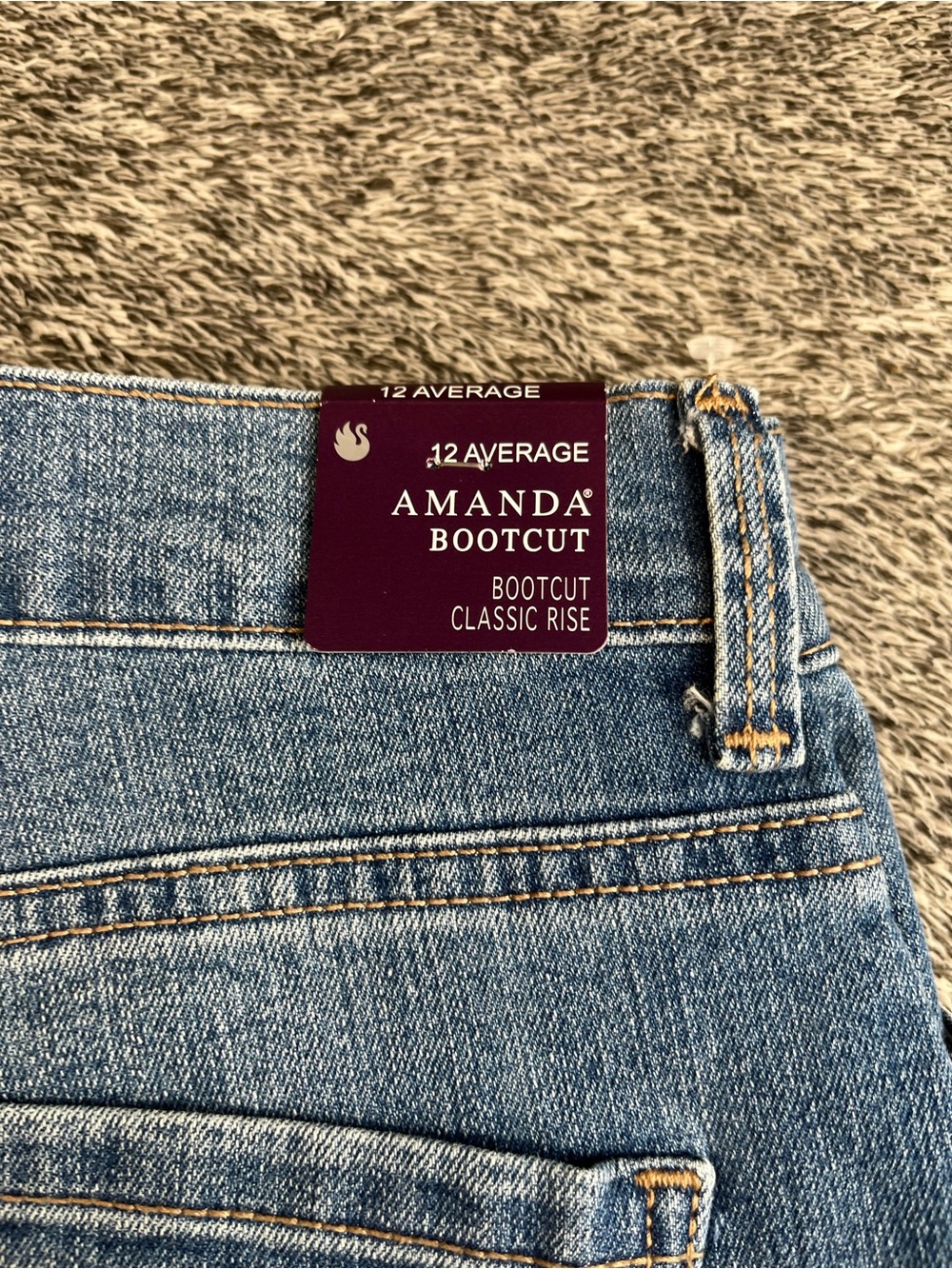 Gloria Vanderbilt Amanda Bootcut Jeans Size 12 Average Classic Rise Blue Denim